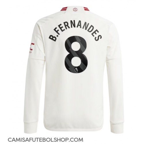 Camisa de time de futebol Manchester United Bruno Fernandes #8 Replicas 3º Equipamento 2023-24 Manga Comprida